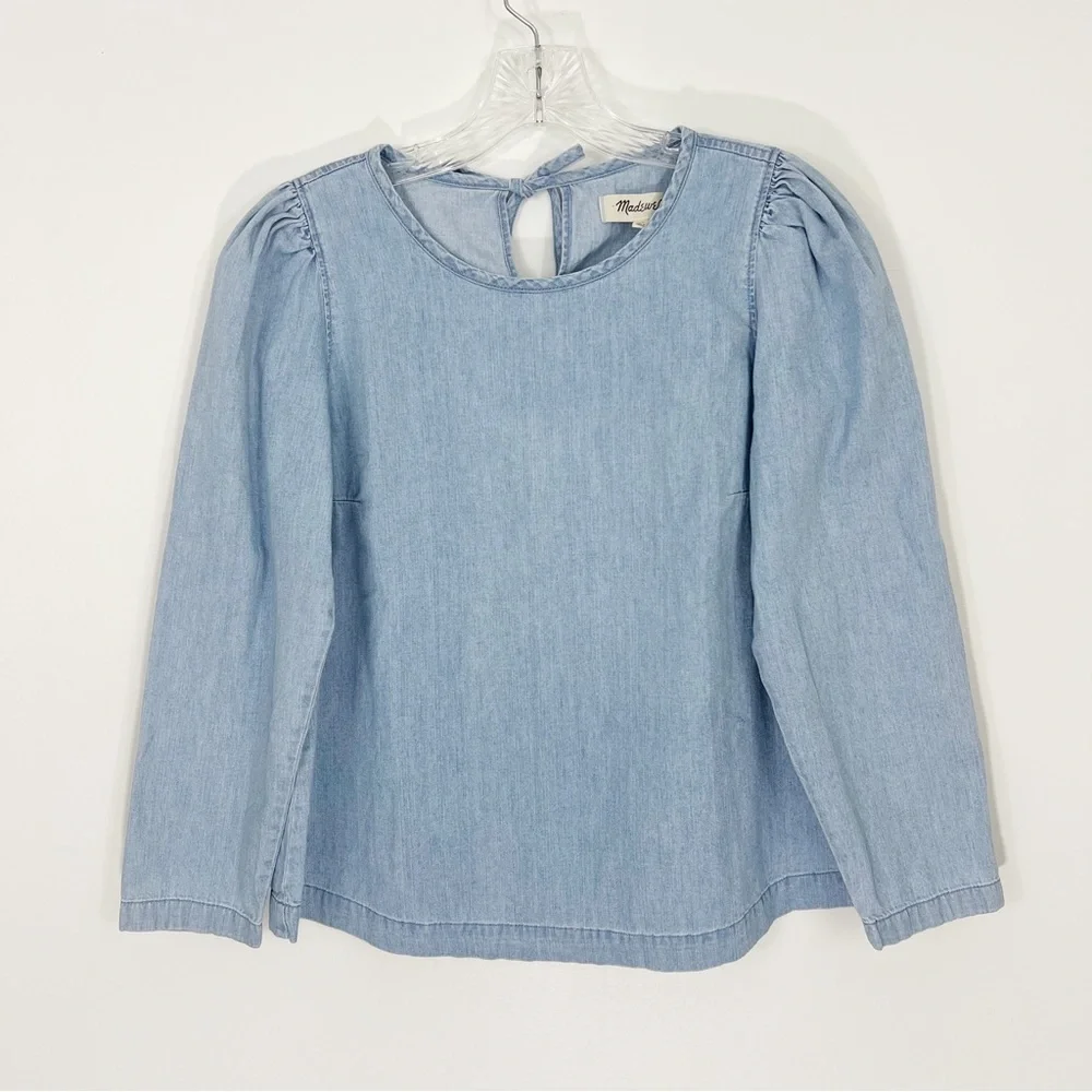 Madewell Denim Puff Sleeve Swing Shirt NEW Size XS